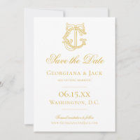EDITABLE COLORS JG Monogram GJ Monogram Invitation