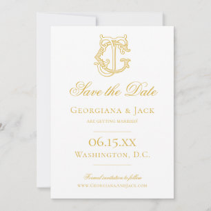 EDITABLE COLORS JG Monogram GJ Monogram Invitation