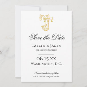 EDITABLE COLORS JT Monogram TJ Monogram Invitation