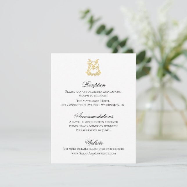 EDITABLE COLORS MB Monogram BM Monogram Invitation (Standing Front)