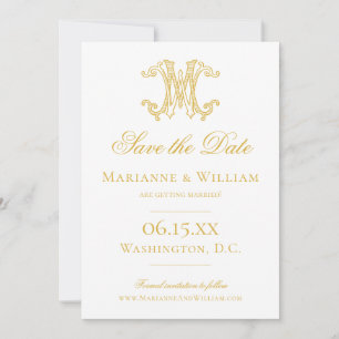 EDITABLE COLORS MW Monogram WM Monogram Invitation