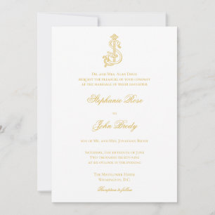 EDITABLE COLORS SJ Monogram JS Monogram Invitation