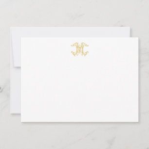 EDITABLE COLORS WM Monogram MW Monogram Notecards