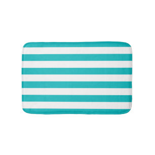 Editable Colour and White Stripes Bath Mat