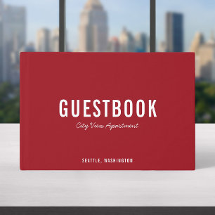 Editable Colour Bold Modern and Script Guest Book
