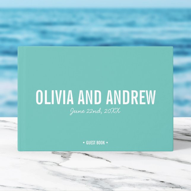 Editable Colour Bold Modern Wedding Guest Book (Creator Uploaded)