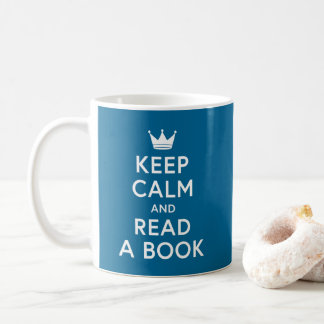 Editable Colour Bookish Keep Calm and Read a Book Coffee Mug