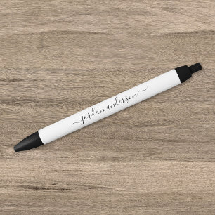 Editable Colour Calligraphy Script Personalised Black Ink Pen