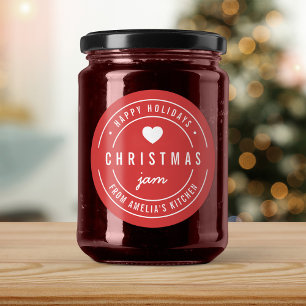 EDITABLE Colour Christmas Jam Kitchen Holidays Classic Round Sticker