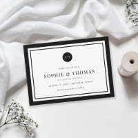 Editable Colour Classic Monogram Save the Date