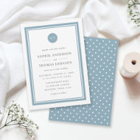Editable Colour Classic Round Monogram Wedding