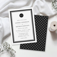 Editable Colour Classic Round Monogram Wedding