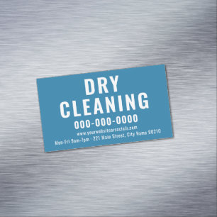 Editable Colour Dry Cleaning Business Magnetic Car Magnetic Business Card