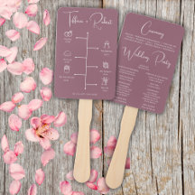 Editable Colour Dusty Pink Wedding Timeline