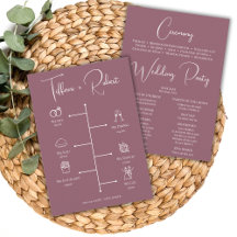 Editable Colour Dusty Pink Wedding Timeline