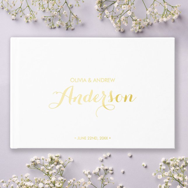 Editable Colour Elegant and Modern Wedding Script Guest Book (Creator Uploaded)
