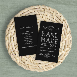 Editable Colour Flourishes Handmade With Love Business Card