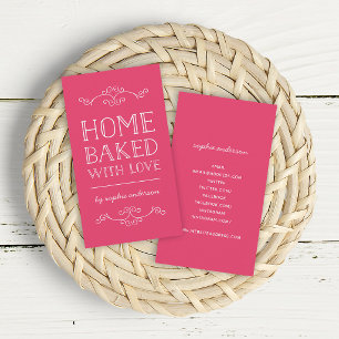 Editable Colour Flourishes Home Baked With Love Business Card