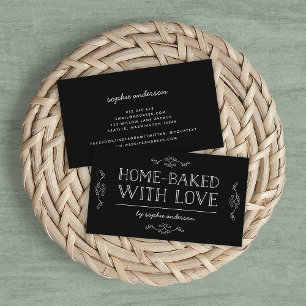 Editable Colour Flourishes Home Baked With Love Business Card