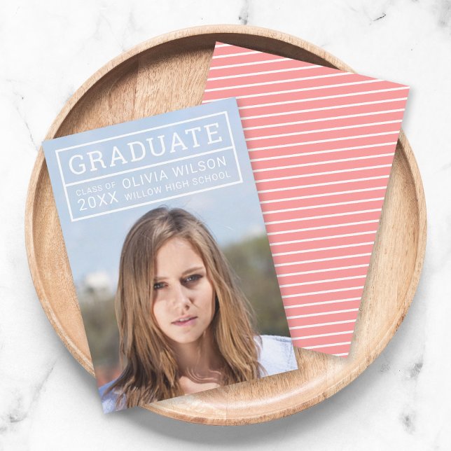 Editable Colour Grid Photo Graduate Announcement (Creator Uploaded)