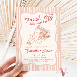 Editable Colour Handrawn Fresh Off the Market BS Invitation
