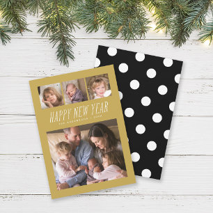 Editable Colour Happy New Year Photo Card