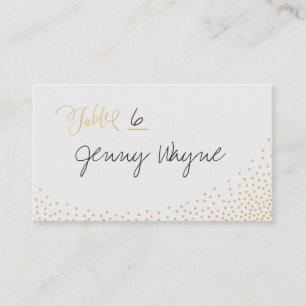 Editable colour luxe faux gold glitter place cards