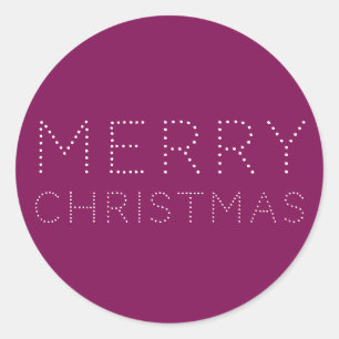 EDITABLE Colour Merry Christmas Holiday Classic Round Sticker