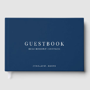 Editable Colour Modern Classic Vacation Home Renta Guest Book