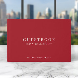 Editable Colour Modern Classic Vacation Home Renta Guest Book