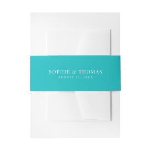 Editable Colour Modern Classic Wedding Invitation Belly Band