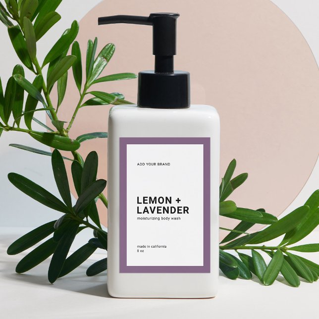 Editable Colour Modern Minimalist Product Label  (Creator Uploaded)