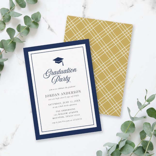 Editable Colour Mortarboard Script Graduation Part Invitation (Creator Uploaded)