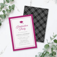 Editable Colour Mortarboard Script Graduation Part