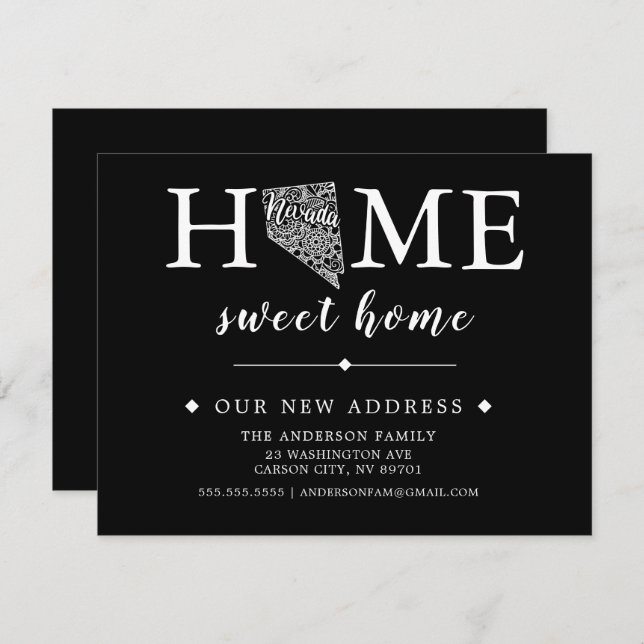 Editable Colour NEVADA Moving Announcement (Front/Back)