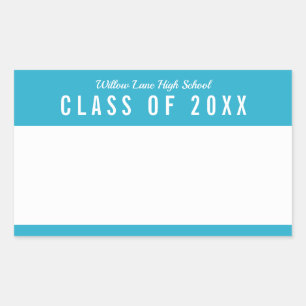 Editable Colour School Class Reunion Name Rectangular Sticker