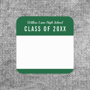 Editable Colour School Class Reunion Name Square Sticker