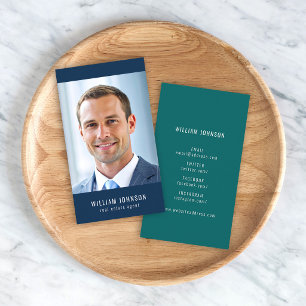 Editable Colour Social Media Profile Photo Business Card