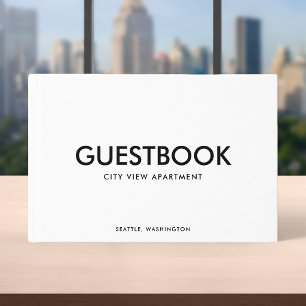 Editable Colour Stylish Sans Serif Modern Guest Book