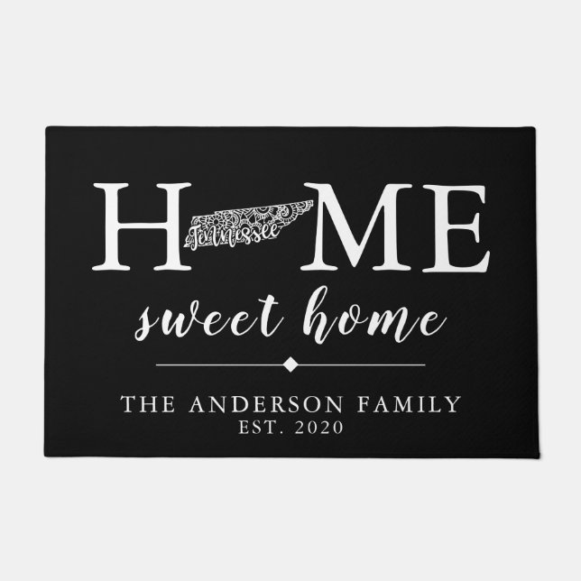 Editable Colour TENNESSEE Personalised State Doormat (Front)