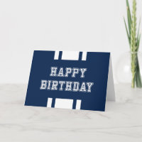 Editable Colour Varsity Happy Birthday