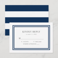 Editable Colour White Stripes Nautical Wedding RSV