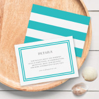 Editable Colour White Stripes Wedding Details