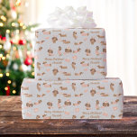 Editable Colours Pink Christmas Dachshund with Nam Wrapping Paper<br><div class="desc">Wrap up your gifts in festive style with our Editable Colours Pink Christmas Dachshund with Name Wrapping Paper! Featuring an adorable cartoony dachshund dressed in pink, this wrapping paper adds a whimsical touch to your presents. The colours are editable to suit your preferences, with a line for 'Merry Christmas' and...</div>
