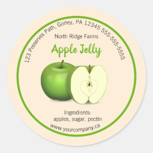 Editable Company Apple Jelly Label