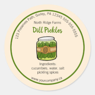 Editable Company Pickles Label