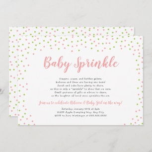 Editable Confetti Colour Baby Sprinkle Invitation