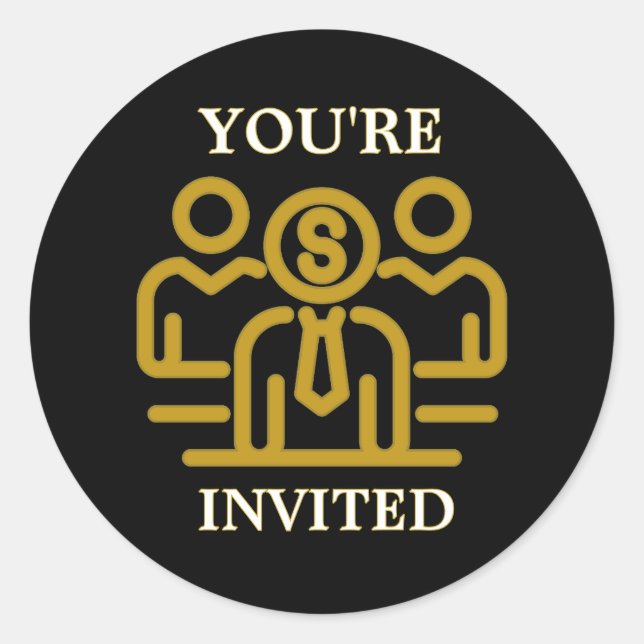 Editable Corporate Event Invite Sticker (Front)