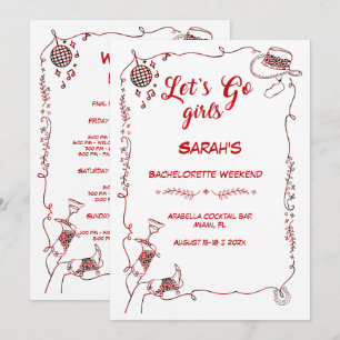 Editable Cowgirl Bachelorette Party Invitation