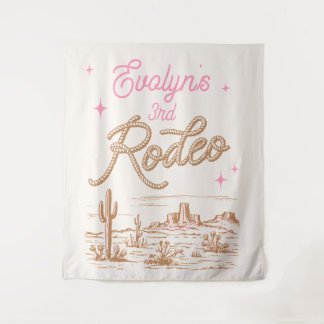 Editable Cowgirl Birthday Tapestry